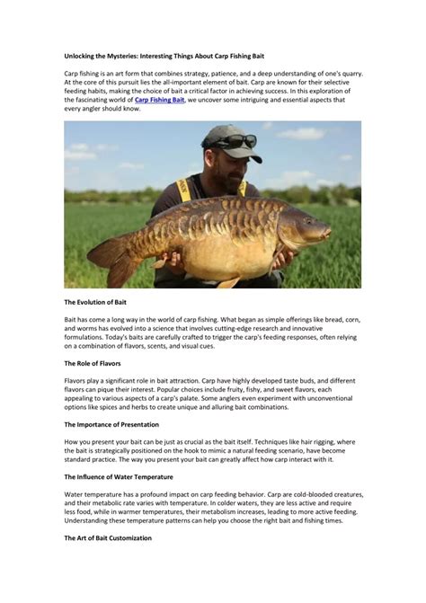 Ppt Unlocking The Mysteries Interesting Things About Carp Fishing