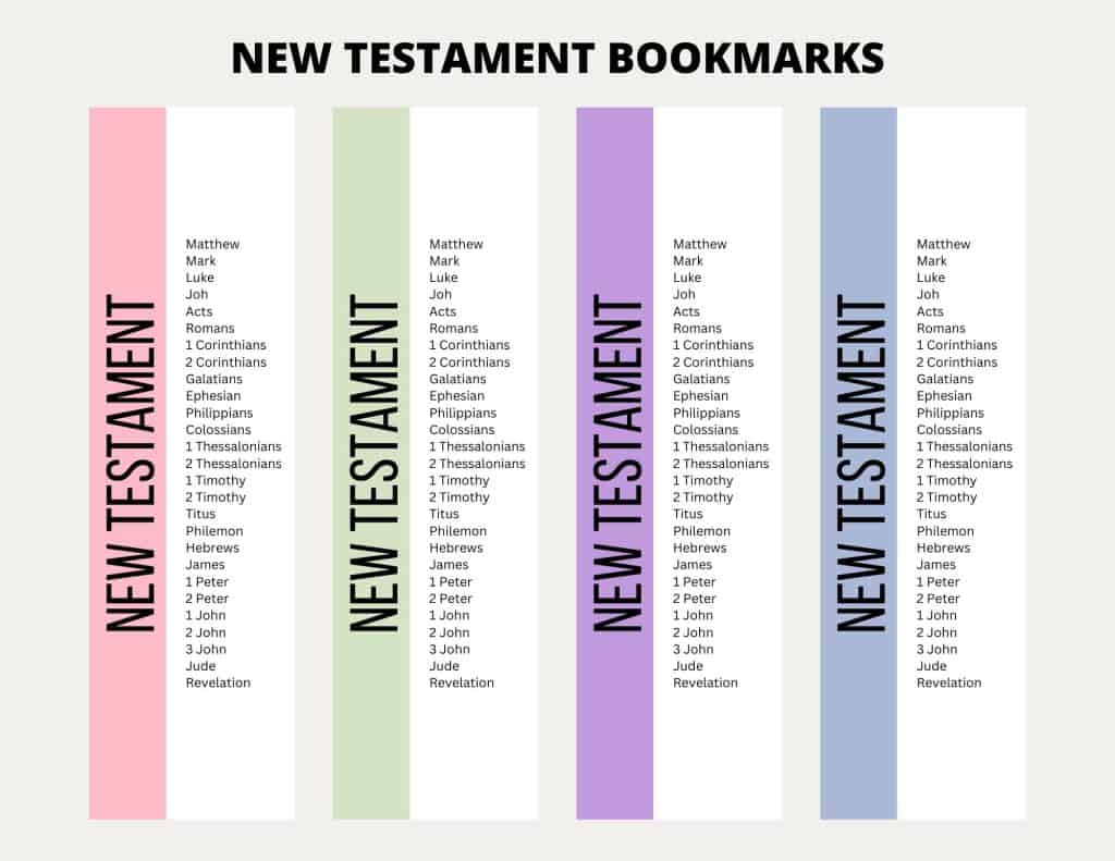 Printable Books Of The Bible Bookmarks My Printable Faith