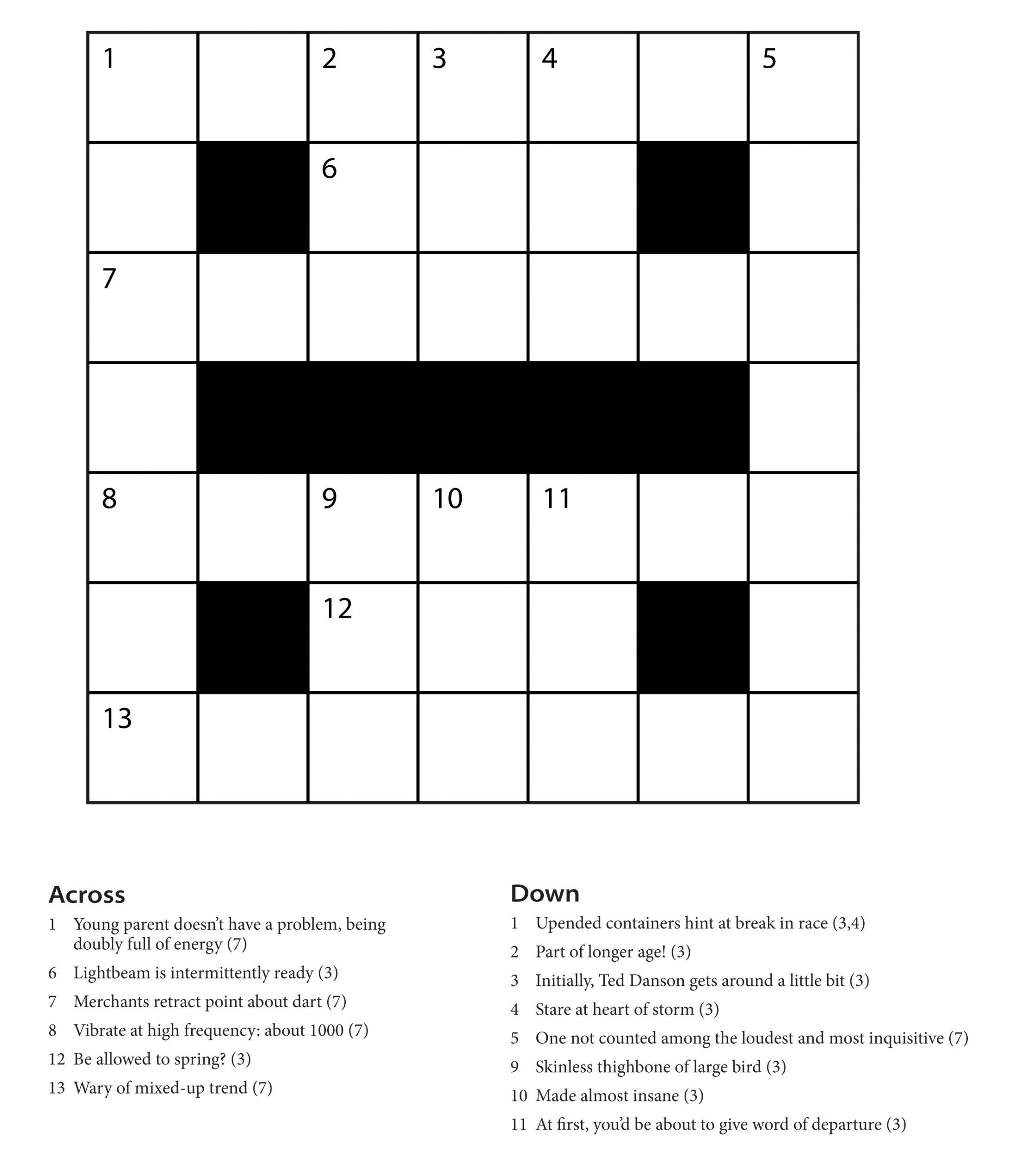 Printable Make Your Own Crossword Puzzles