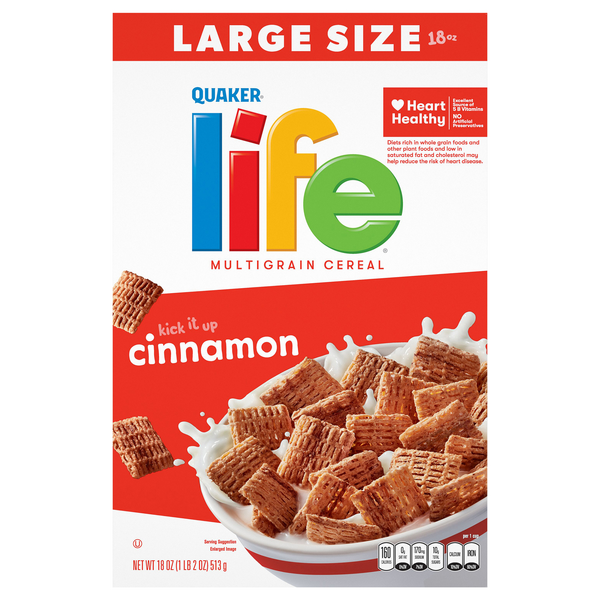 Quaker Life Cereal 13Oz Cinnamon