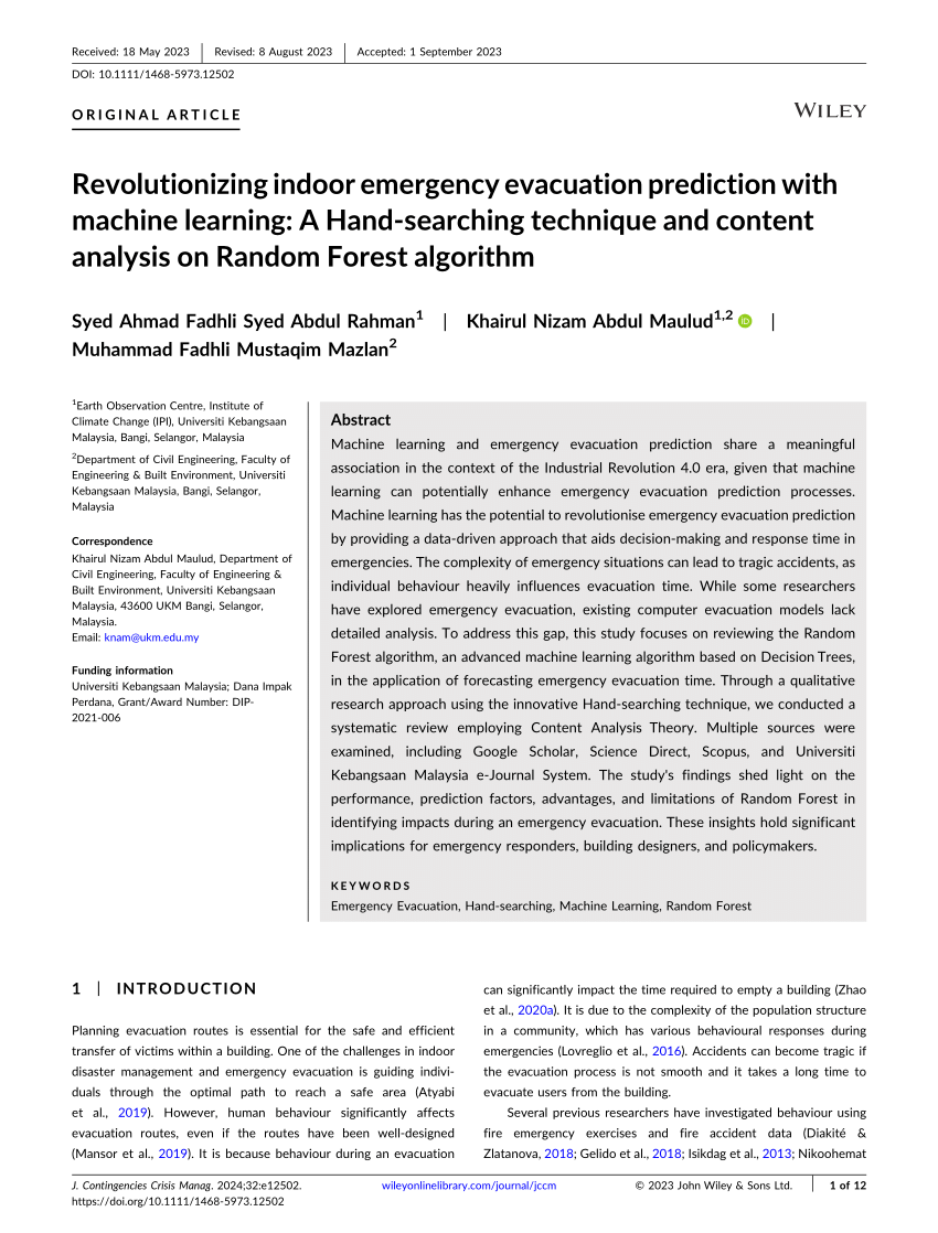 Revolutionizing Indoor Emergency Evacuation Prediction With Machine