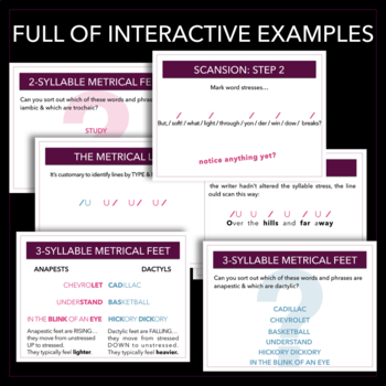 Rhyme Meter In 5 Easy Pieces Presentation With Presentation Notes