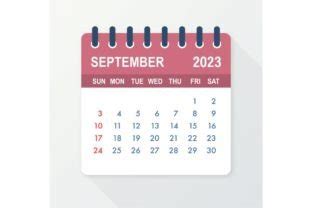 September 2023 Calendar Leaf Calendar Graphic By Dg Studio Creative