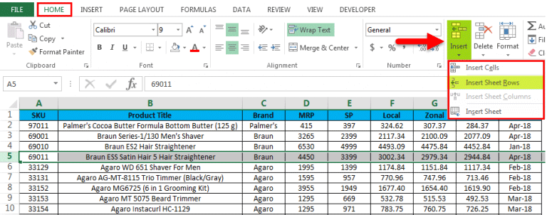 Shortcut Keys In Microsoft Excel Insert Row Button Neonrecord