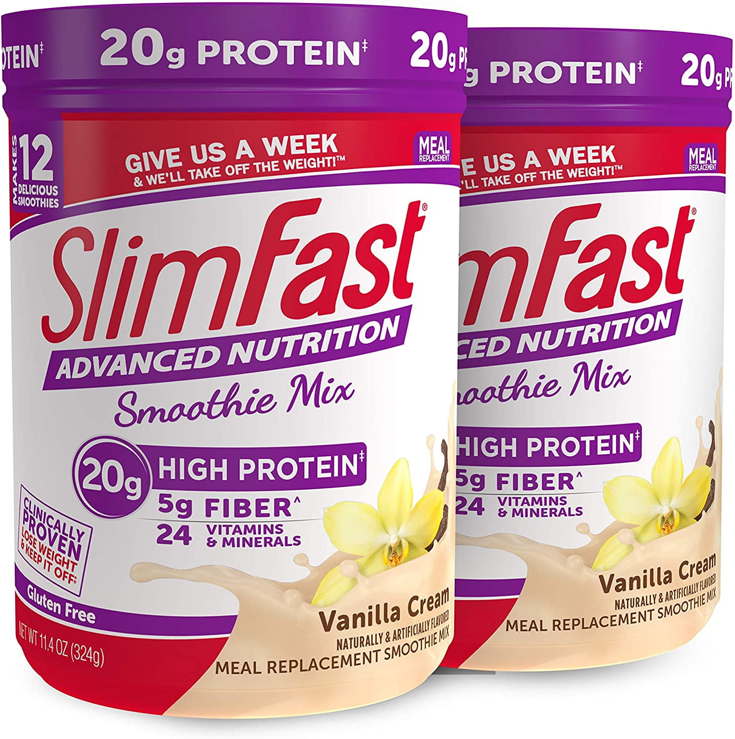 Slimfast Advanced Nutrition Vanilla Cream Smoothie Mix Aca A Weight