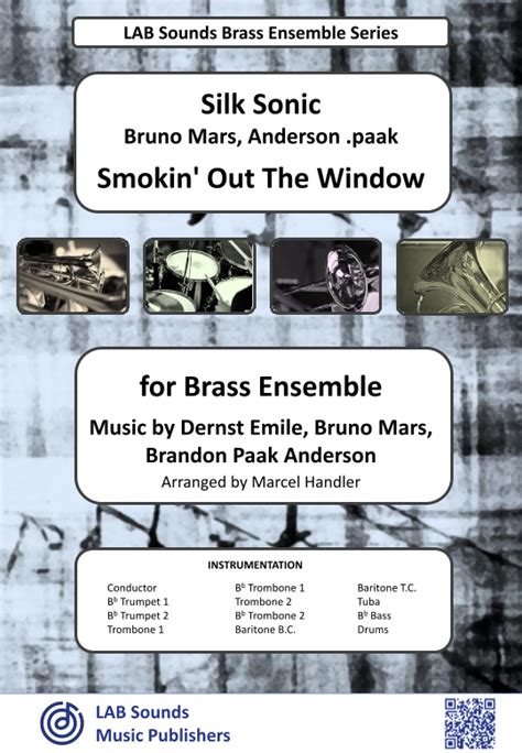 Smokin Out The Window Arr Marcel Handler Sheet Music Bruno Mars