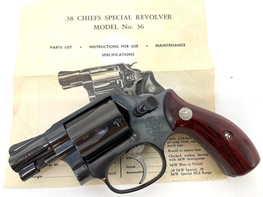 Sold Price Smith Wesson Model 36 1 Chiefs Special Revolver August