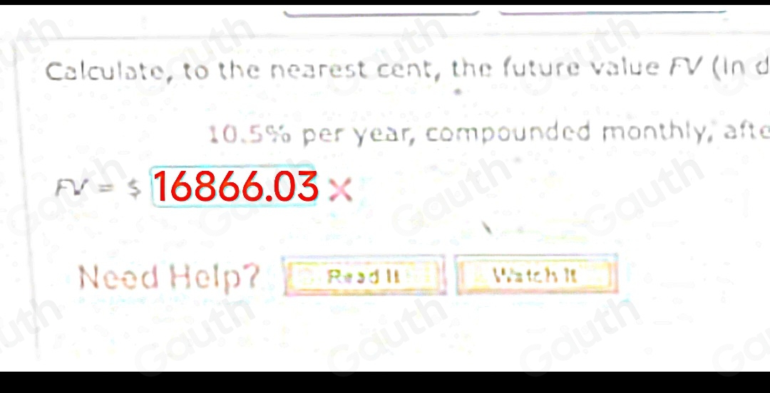 Solved Calculate To The Nearest Cent The Future Value Fv In Dollars