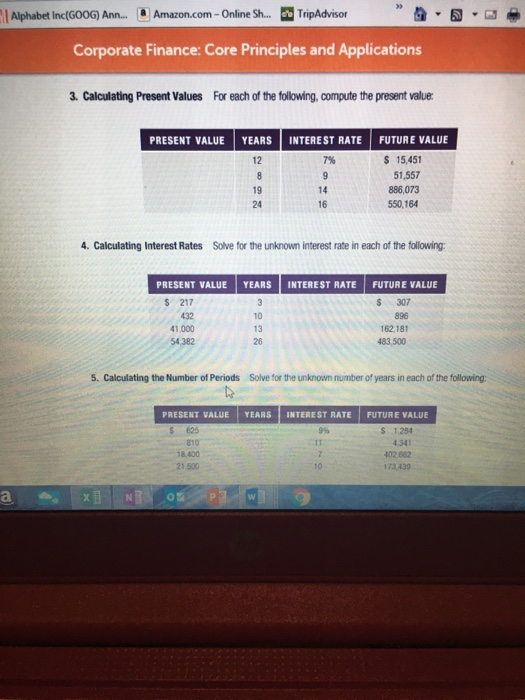 Solved Compute The Value For Each Of The Following Chegg Com