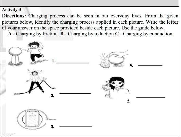 Solved Please Paki Sagutan Nyo Na Lang Po Activity 3 Directions The Charging Process Can Be