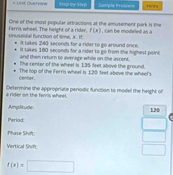 Solved Unit Overview Step By Step Sample Problem Hints One Of The Most