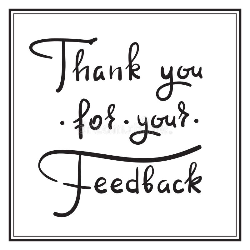 Thank You For Your Feedback Simple Thankful Quote Hand Drawn