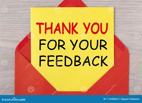 Thank You For Your Feedback Stock Image Image Of Impression Customer