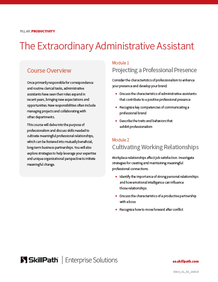 The Extraordinary Administrative Assistant Onsite Course Skillpath