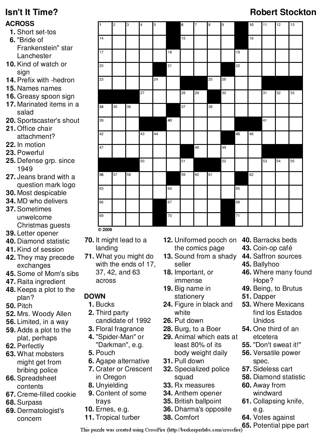 Thomas Joseph Printable Crossword Puzzles