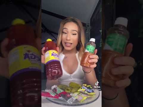 Tik Tok Pickle Wrapped In Fruit Roll Up Chamoy Tanjin Youtube