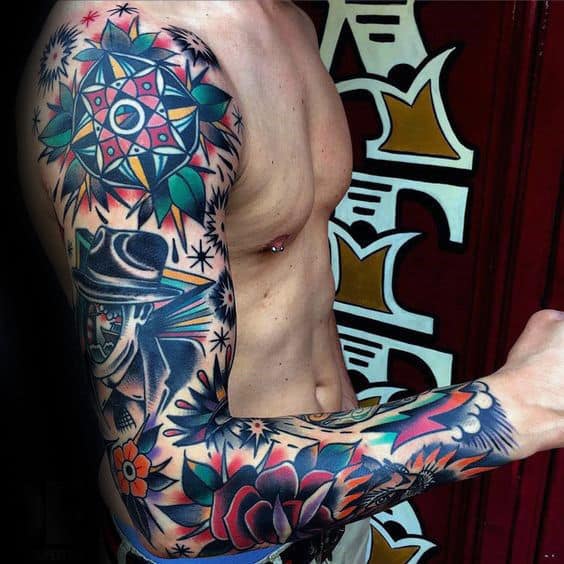 Top 60 Traditional Tattoo Sleeve Designs 2020 Update