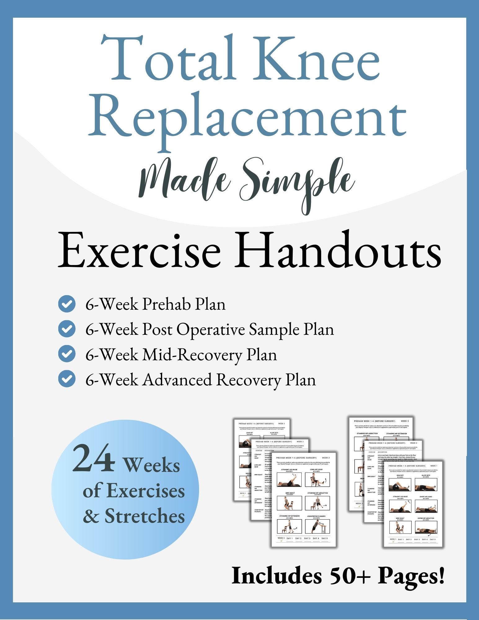 Total Knee Replacement Exercise Guides Total Knee Made Simple