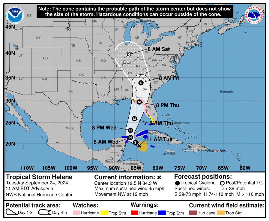 Tropical Storm Helene To Hit Florida As Major Category 3 Hurricane