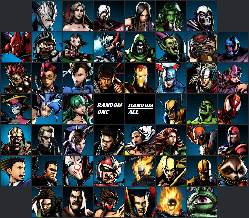 Ultimate Mvc3 Roster By Kirby Kid On Deviantart