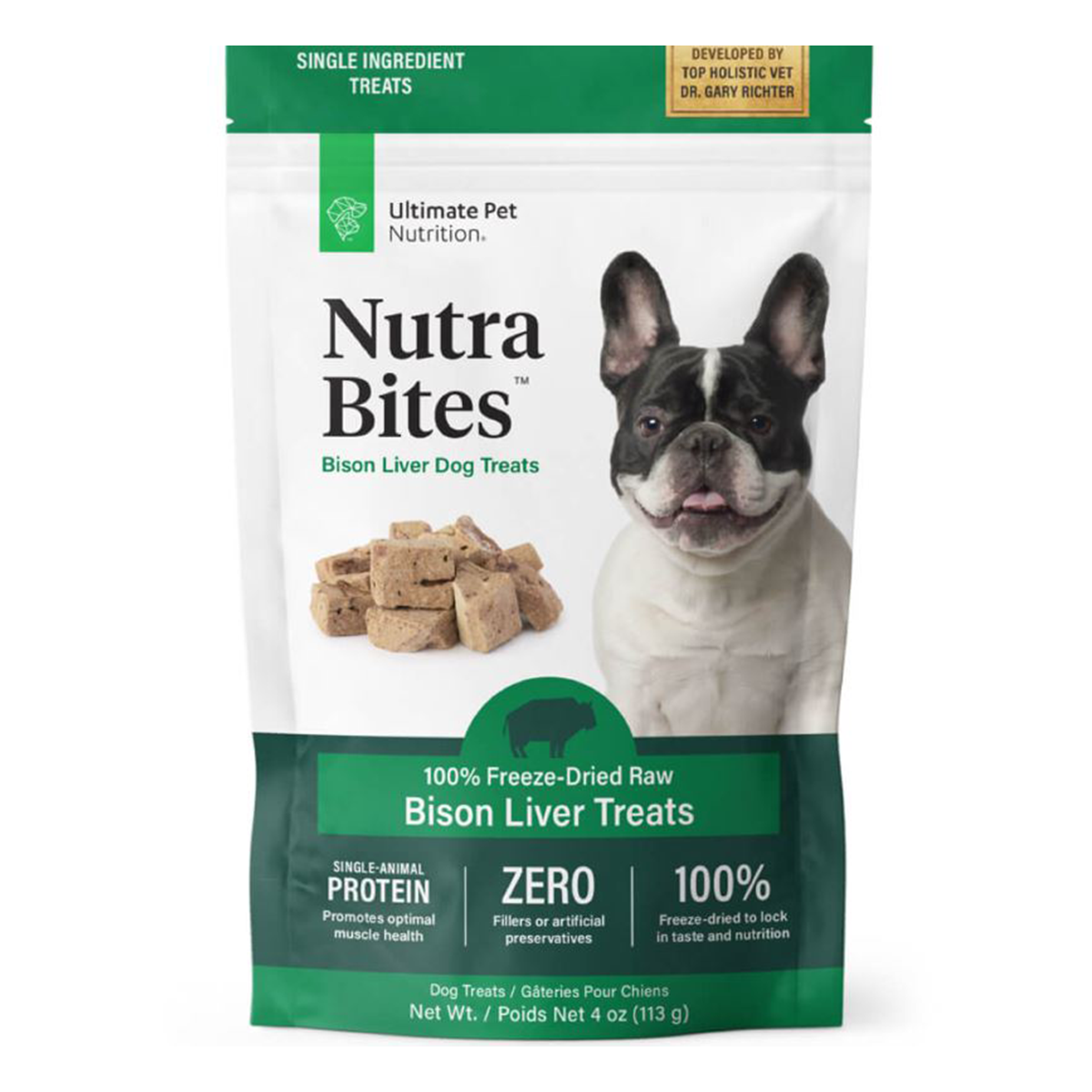 Ultimate Pet Nutrition Nutra Bites Bison Liver Freeze Dried Dog Treats