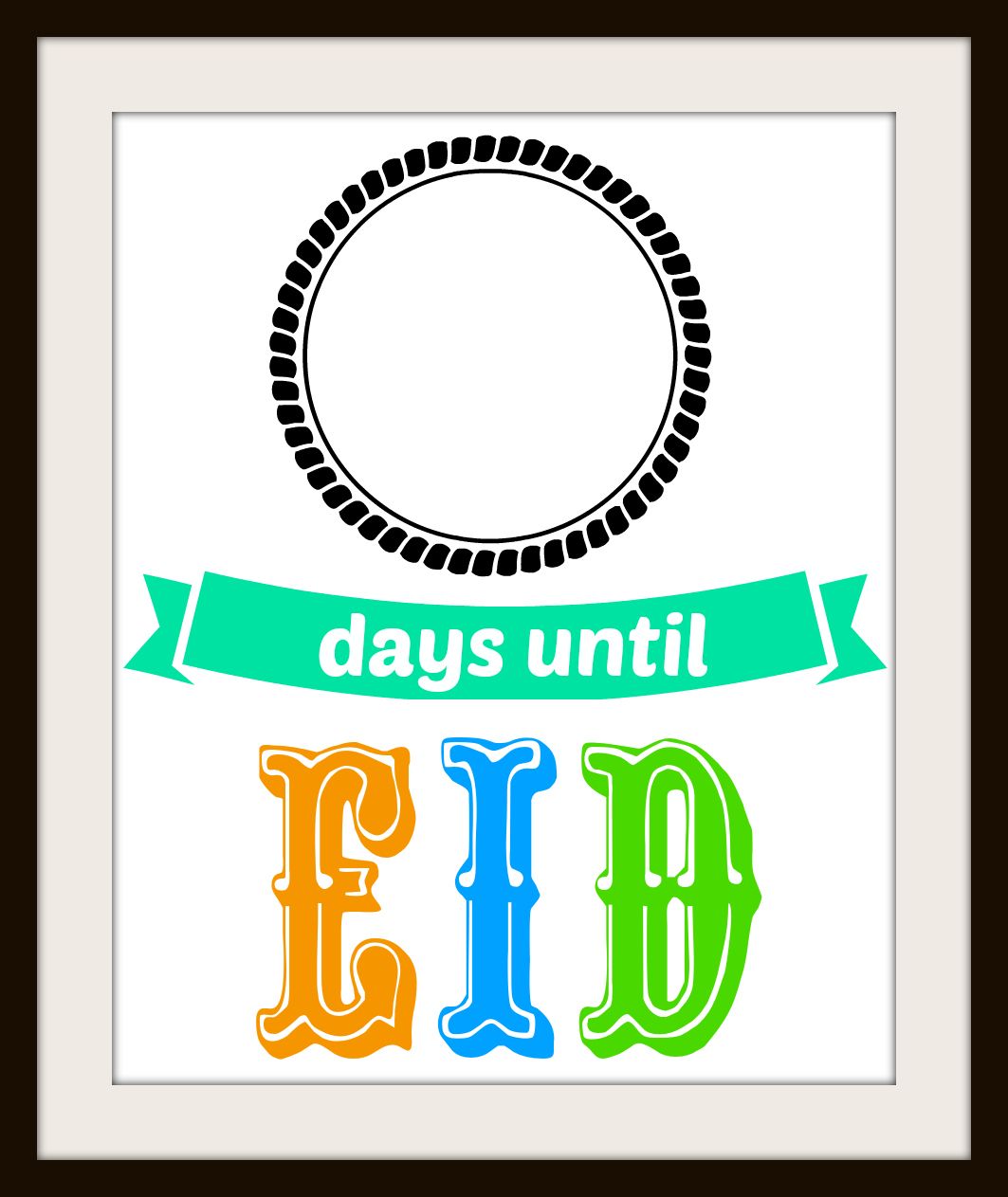 Un Domesticated Dabbler Eid Countdown Free Printables