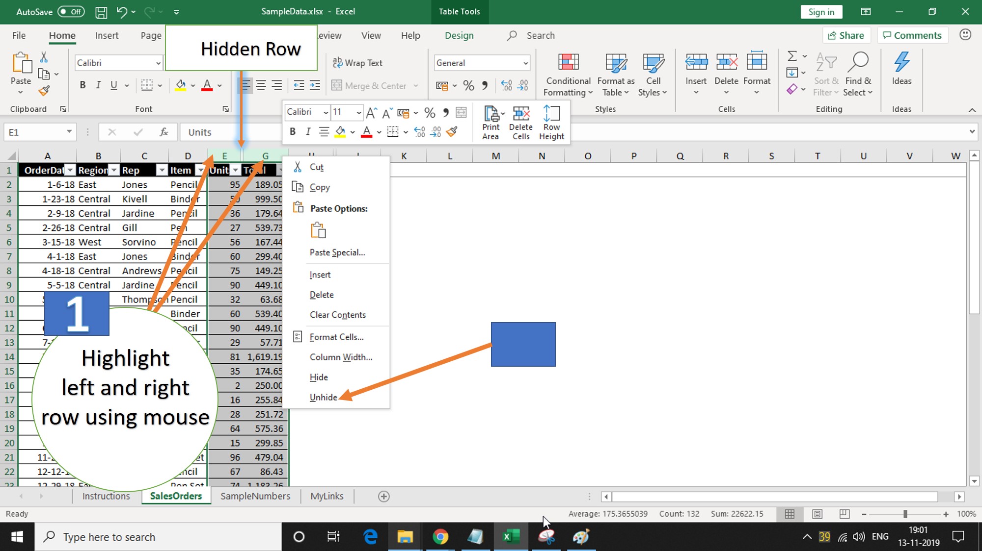 Unhide Columns And Rows In Excel With Examples