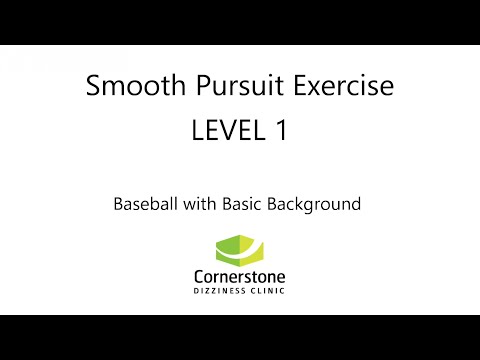 Vestibular Concussion Exercise Smooth Pursuit Level 02 Youtube