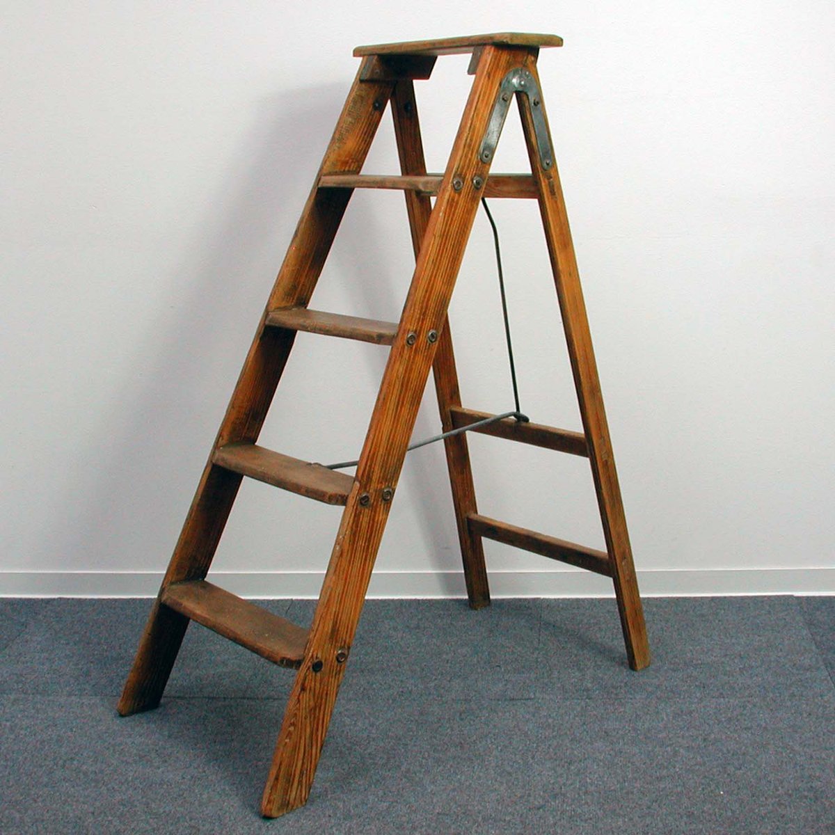 Vintage Industrial French Wooden Ladder For Sale At Pamono