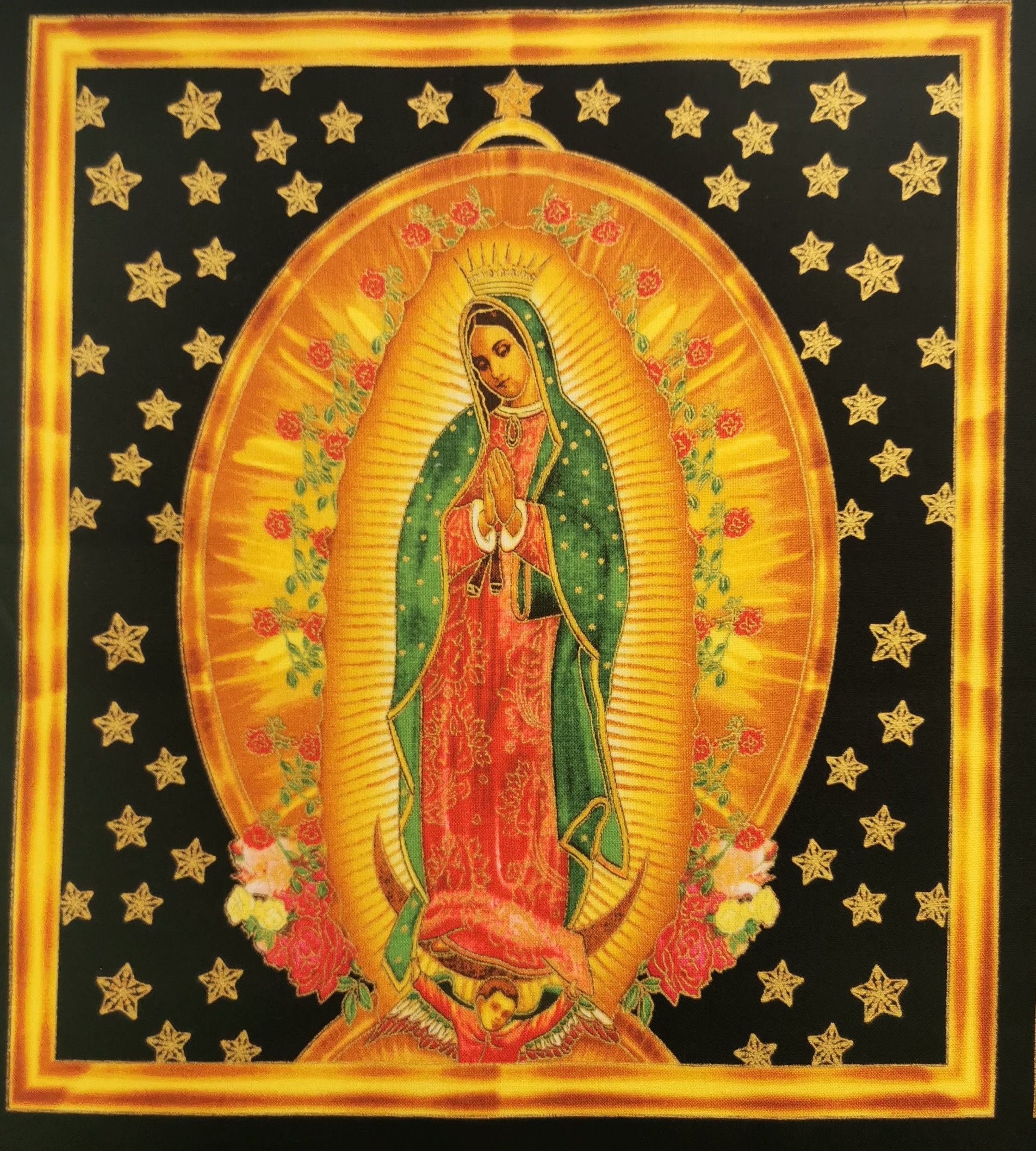 Virgin Of Guadalupe Panel Mexican Canvas Of 8 Images Of Etsy