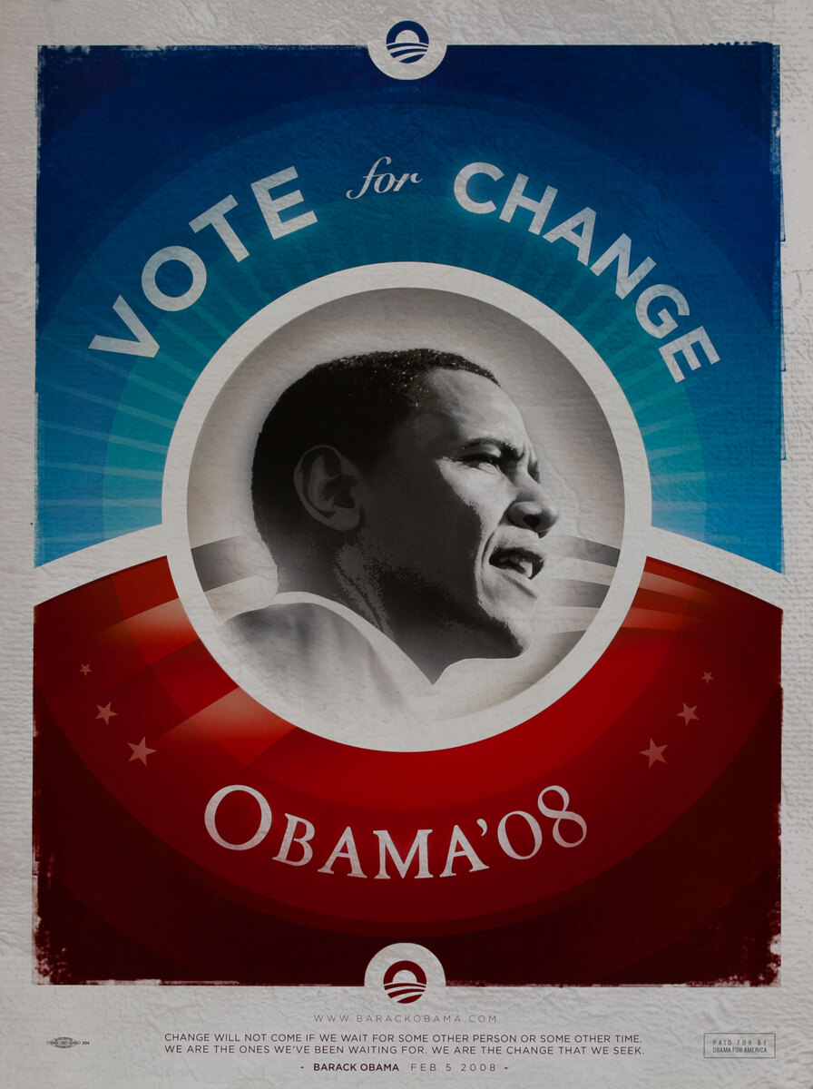 Vote Obama Amp 39 08 Barack Obama 2008 Presidential Campaign Poster David Pollack Vintage Posters