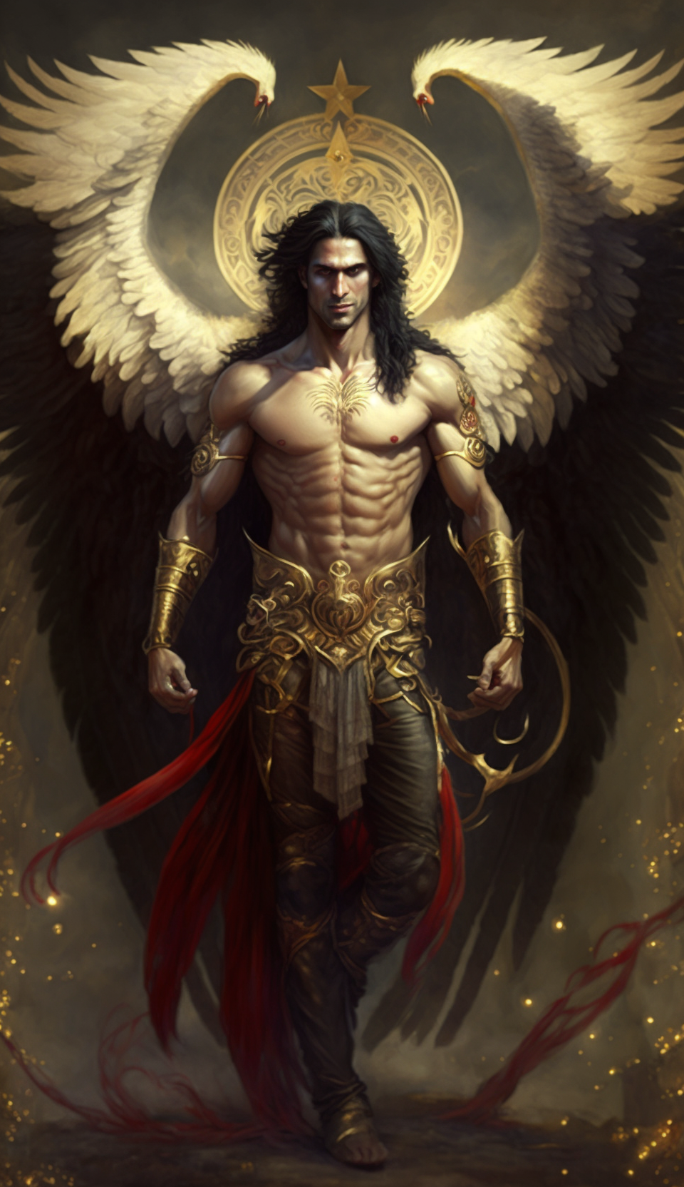 Warrior Angel Created With Ai By Amanda Church Fantasy Art Angels Fantasy Art Men Beautiful