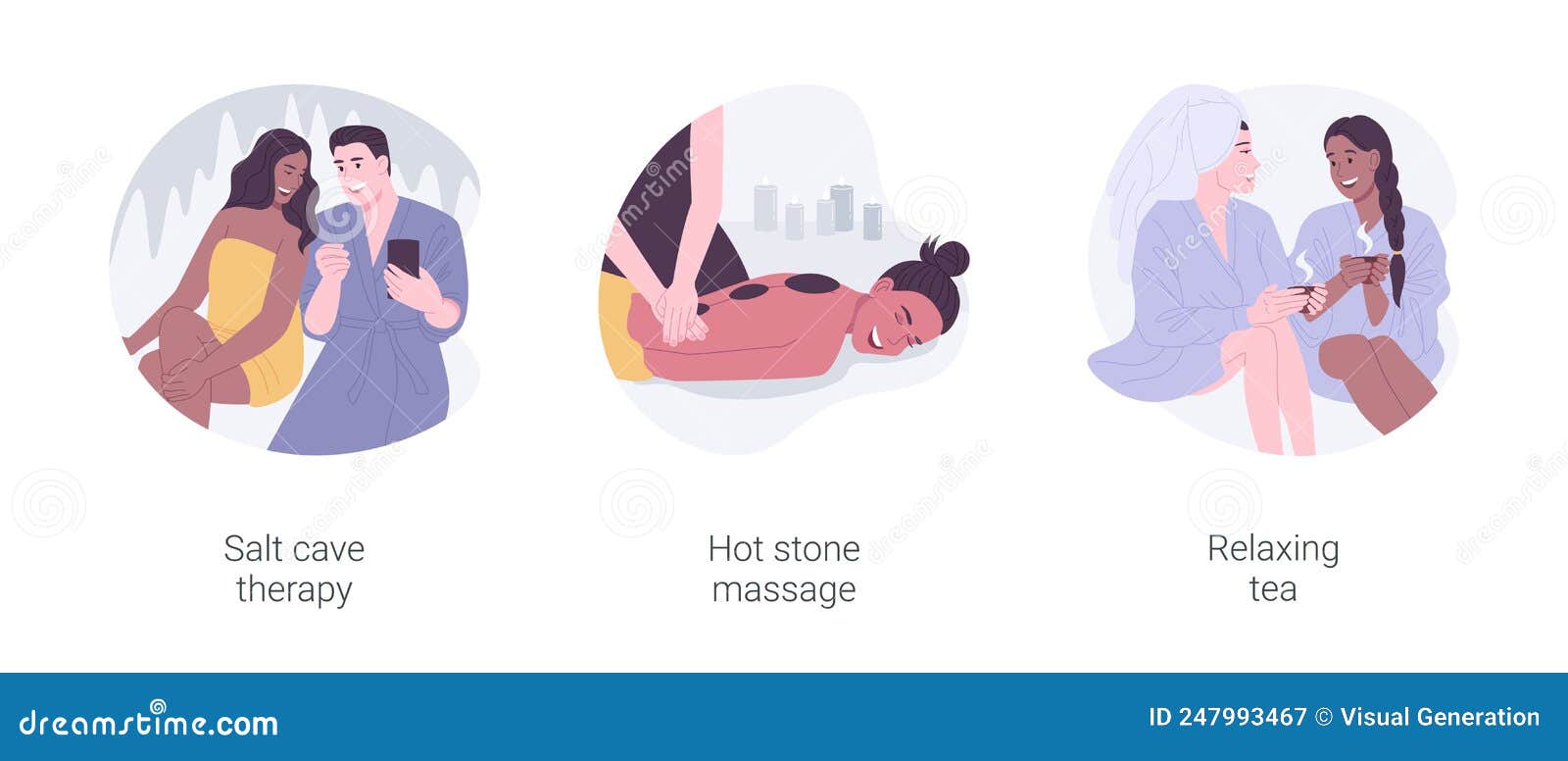 Wellness And Spa Rituals Isolated Cartoon Vector Illustrations Set