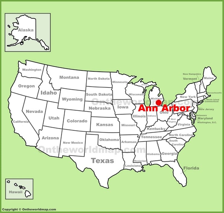 Where Is Ann Arbor Mi Usa Location Map Of Ann Arbor Michigan